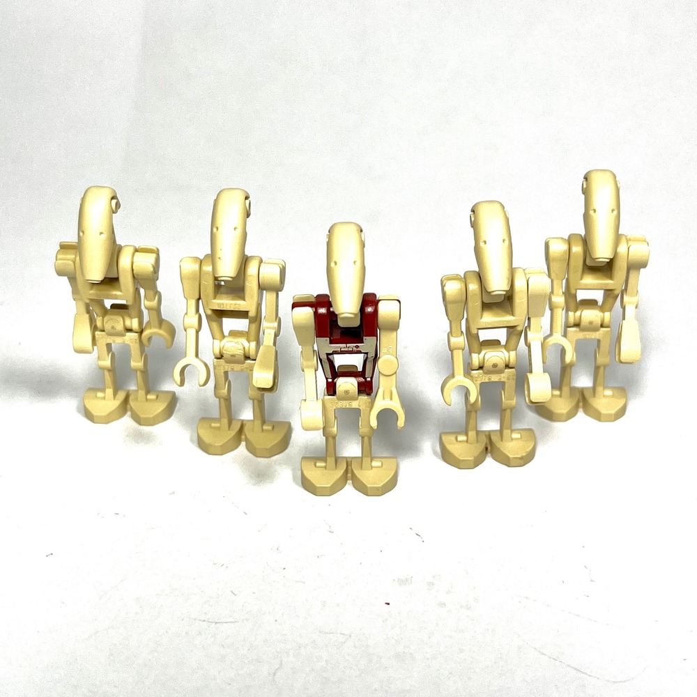 LEGO Star Wars Battle Droid Minifigure Lot of 5 sw0001 sw0096 TradFederation MTT